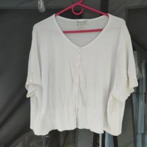White Button-Up Women's Top